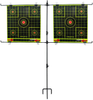 Adjustable Paper Target Stand, Frame with 8 Clips | Clear Bullseye Targets Sheet for Shooting Practice