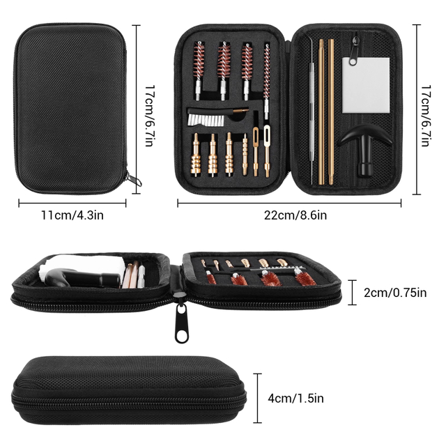 GK37 OEM Tactical M16 Rifle Hand Gun Cleaning Brush EVA bag 9mm Gun Cleaning Kit 