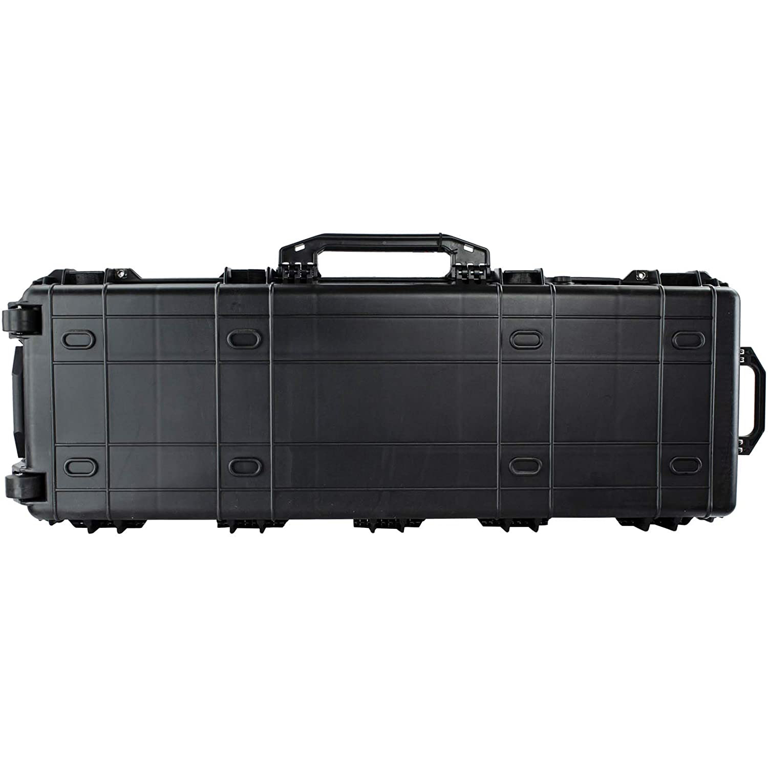53" Inch Protective Roller Tactical Rifle Hard Case with Foam, Mil-Spec Waterproof & Crushproof, Two Rifles Or Multiple Guns, Pressure Valve with Lockable