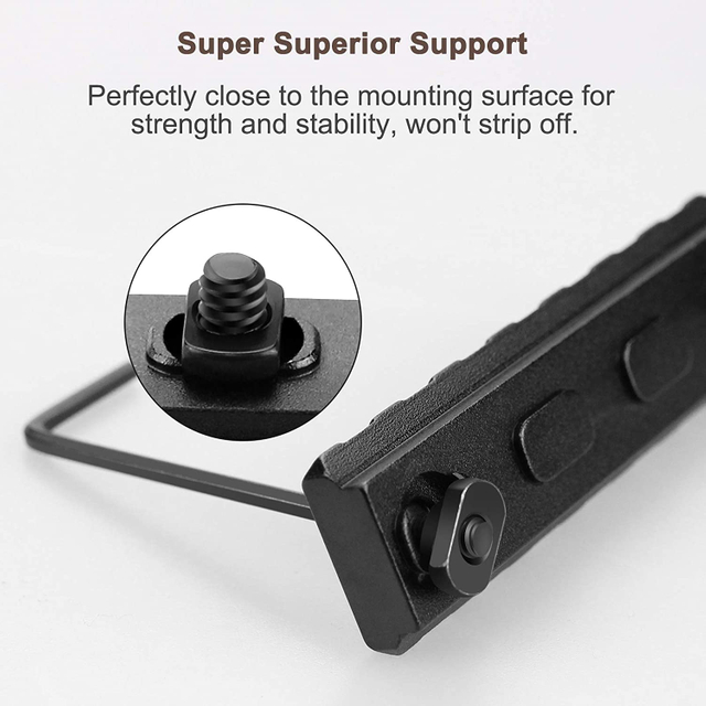  Picatinny Rail Section 3,3,5,5,7,7 Slot,Compatible with Mlock Systems,Picatinny Rail Accessory Set with 13 T-Nuts & 13 Screws & Allen Wrench