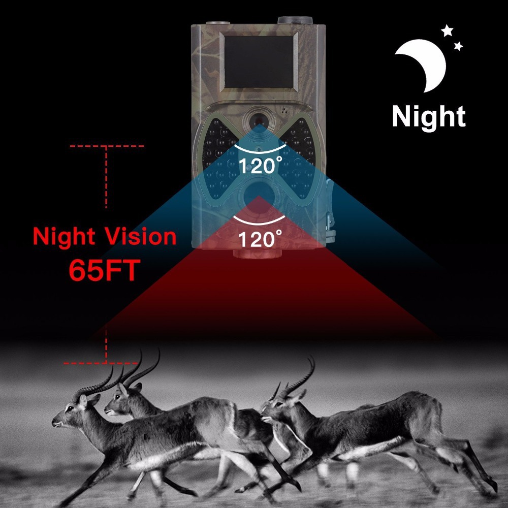 Trail Camera 24MP 1080P Game Camera Motion Activated Trail Cam Deer Camera 