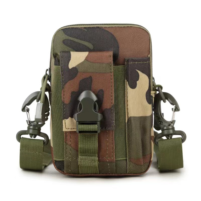 Tactical Molle Pouch Multipurpose EDC Crossbody Bag Waistpack, Compact Gadget Pouch with Cell Phone Holster