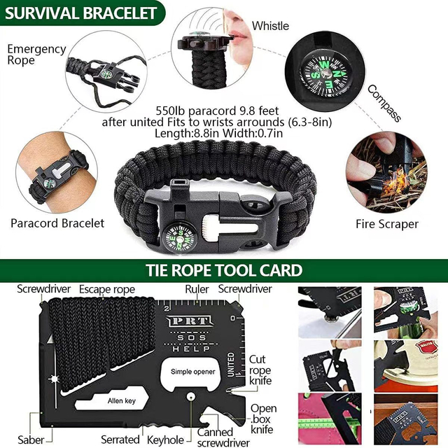 Survival First Aid Kit, 248PCS Survival Tools Camping Essentials Tactical Gear Emergency Trauma Medical Supplies Packed in a MOLLE Pouch, Cool for Men Camping Hiking Outdoor Activities