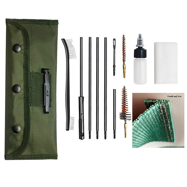 GK13 11pcs .22 .30 .223 Durable Pouch High quality Tactical pistol rifle efficient gun cleaning brush kit