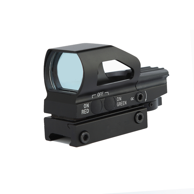  Red & Green Dot Sight 4 Reticles Reflex Sight ON & Off Switch for 20mm Rail Mount