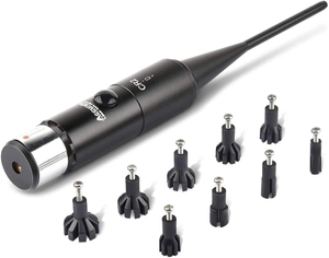Laser Bore Sight Kit Multiple Caliber with Big Button Switch for 0.177 to 0.54 Caliber Rifles Handgun Red Dot Bore Sighter 