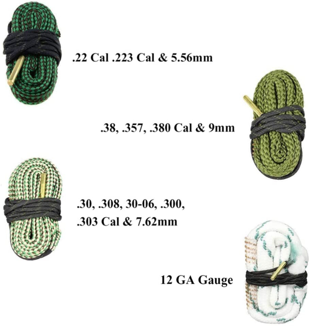 Rifle Build Cleaner Rope - Reusable and Compact for Various Caliber Sizes - Gun Cleaning Kit Supplies