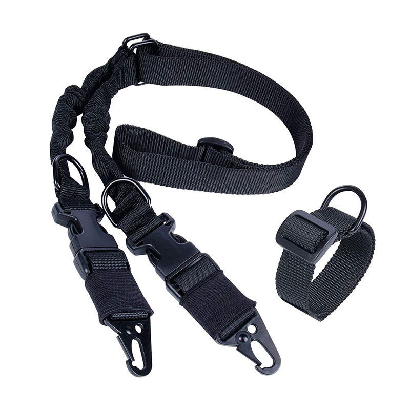Black Adjustable Traditional Two Point Sling Quick Release Flexible Gun Sling for Outdoors