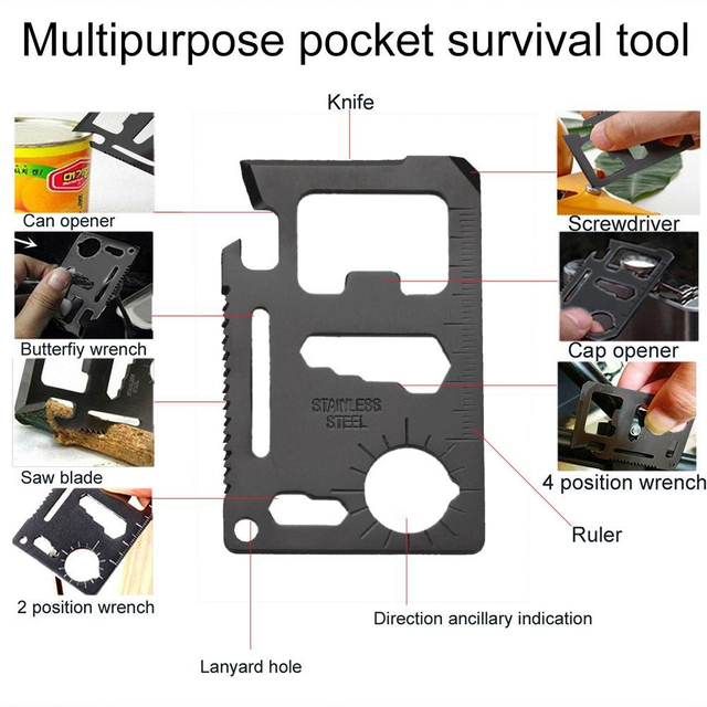 Survival Gear and Equipment, Christmas Cool Gadgets Gifts for Men Dad Teen Boy, Tactical Survival Tool with Compass Starter Flashlight for Cars Hiking Camping Fishing
