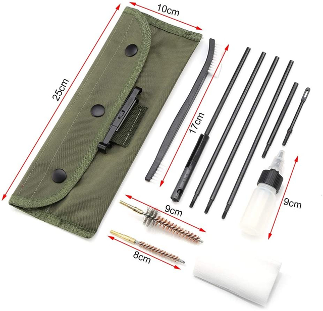 GK13 11pcs .22 .30 .223 Durable Pouch High quality Tactical pistol rifle efficient gun cleaning brush kit