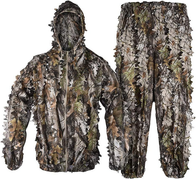 Outdoor Shooting 3D Leaf Camouflage Suit