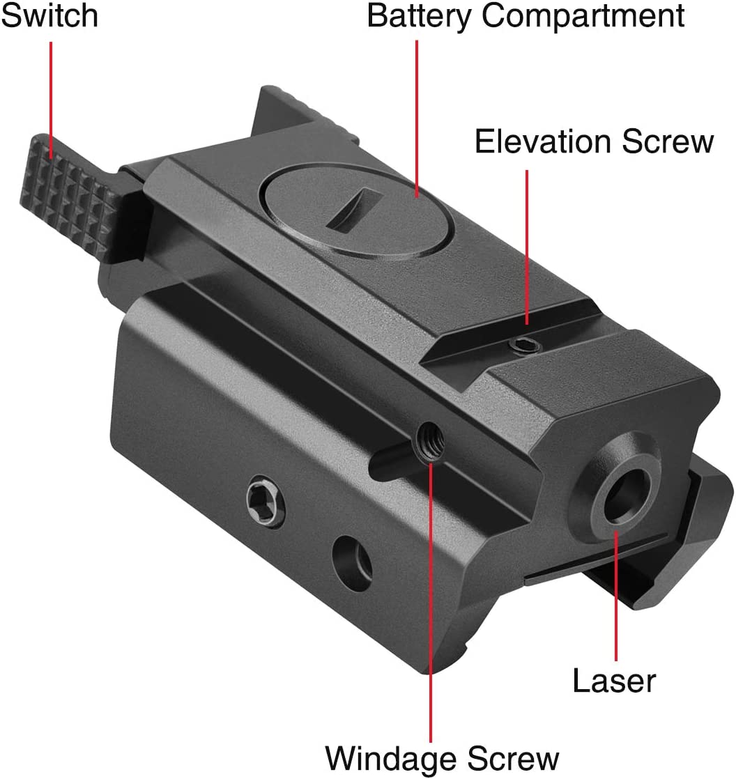  Red/ Green Dot Laser Sight Tactical 20mm Standard Picatinny Weaver Rail for Pistol Handgun Gun Rifle