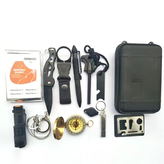 Survival Kit Emergency Kit15 in 1 Survival Gear and Equipment Tactical Gear Camping Accessories for Outdoor Emergency Camping Hiking Hunting