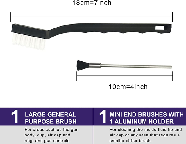 GK17 OEM 17 Pcs Cleaning Accessory Air Spray Gun Cleaning Kit, Paint Gun Cleaning Kit