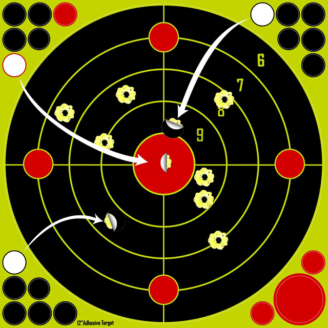 8 Inch Stick & Splatter Self Adhesive Shooting Targets