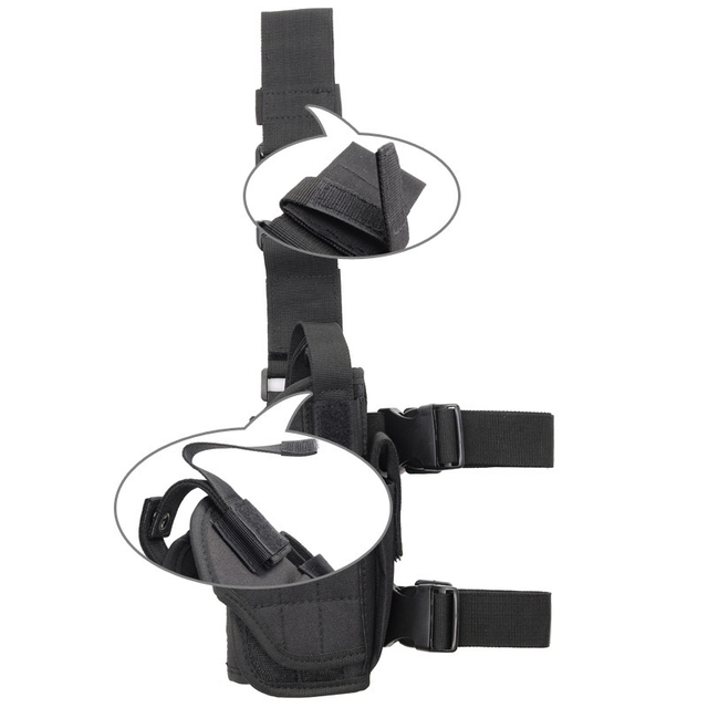  Gun Holster for Men & Women – Fully Adjustable, Nonslip Dual-Strap Thigh Holster W/ Hook & Loop, Quick-Release Buckle & Magazine Pouch – Durable 1000D Nylon Pistol Holster by Uamal