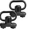 Cross-border Hot-selling Floating Quick Release M-Lok Tactical Sling Swivel Flat Bottom Double Ring Sling Buckle QD Quick-Release Buckle (with Screw Base)