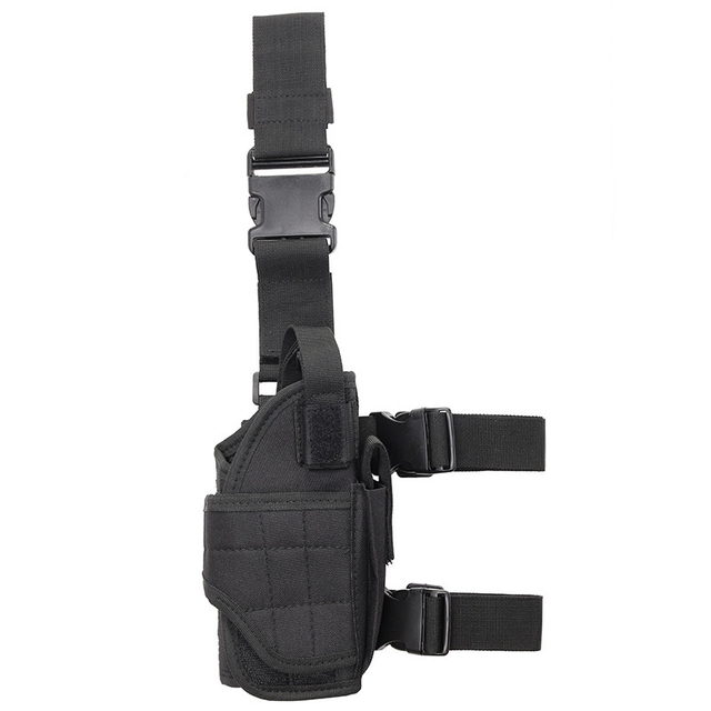  Gun Holster for Men & Women – Fully Adjustable, Nonslip Dual-Strap Thigh Holster W/ Hook & Loop, Quick-Release Buckle & Magazine Pouch – Durable 1000D Nylon Pistol Holster by Uamal