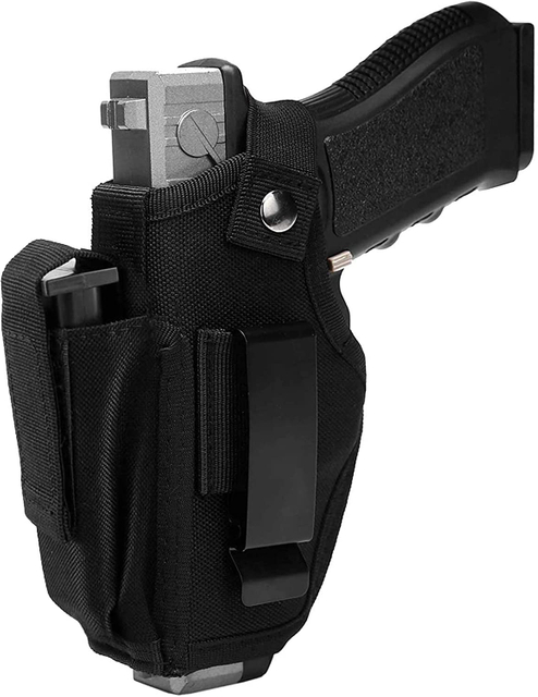 Universal Concealed Carry Gun Holster for Women and Men, Inside or Outside The Waistband with Magazine IWB Holsters Right and Left Hand Draw Fits Subcompact Compact Full Size Pistols