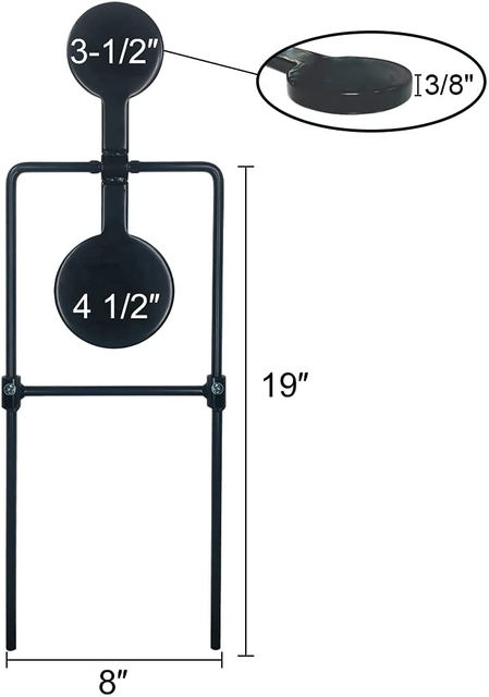 Double Spinner Shooting Targets - Auto Reset Steel Target