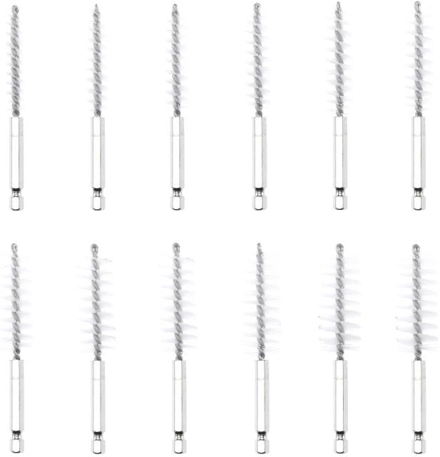 Wire Brush Attachment for Drill Set | 38 Piece | 1/4" Hex Shank | SAE/MM | Stainless Steel, Brass, Nylon | Mount on Power Drill or Die Grinder