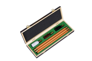 High Quality 12 Caliber Gun Cleaning Kit Set 270mm Long Gun Brush Cleaner Kit with Wooden Case