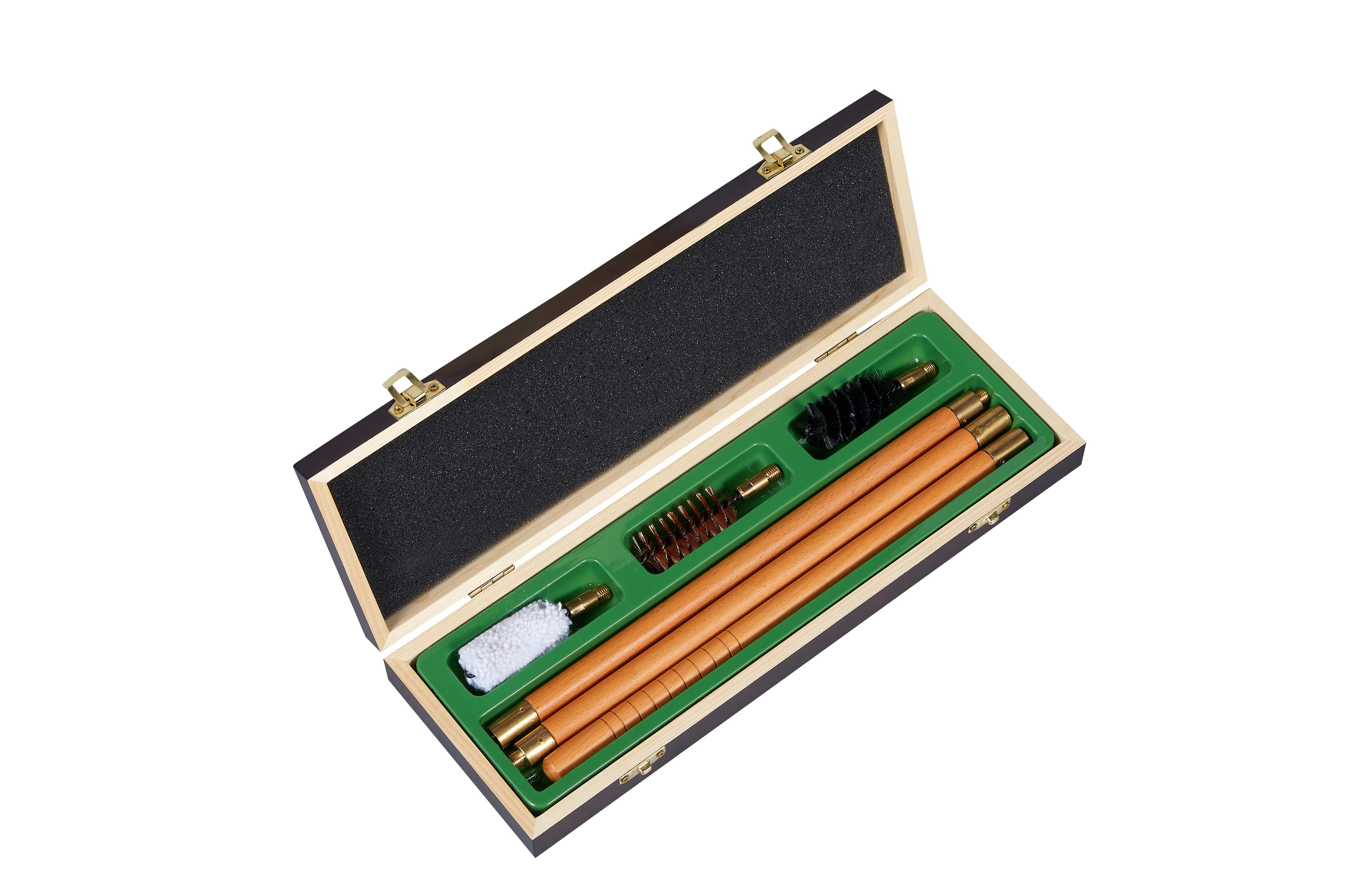 High Quality 12 Caliber Gun Cleaning Kit Set 270mm Long Gun Brush Cleaner Kit with Wooden Case